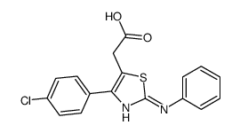 2-[2-anilino-4-(4-chlorophenyl)-1,3-thiazol-5-yl]acetic acid结构式