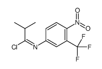 2-methyl-N-[4-nitro-3-(trifluoromethyl)phenyl]propanimidoyl chloride结构式