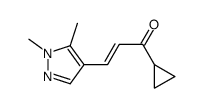 2-Propen-1-one,1-cyclopropyl-3-(1,5-dimethyl-1H-pyrazol-4-yl)-(9CI) structure