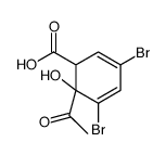 2-acetyl-3,5-dibromosalicylic acid Structure
