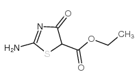 2-氨基-4-氧代-1,3-噻唑-5-羧酸乙酯结构式