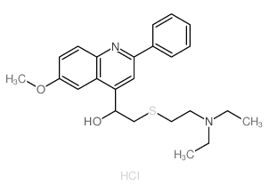 2-(2-diethylaminoethylsulfanyl)-1-(6-methoxy-2-phenyl-quinolin-4-yl)ethanol结构式