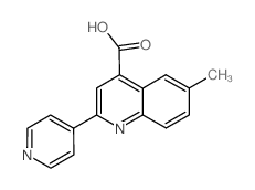 6-Methyl-2-pyridin-4-ylquinoline-4-carboxylic acid Structure