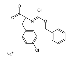 sodium,(2S)-3-(4-chlorophenyl)-2-(phenylmethoxycarbonylamino)propanoate结构式