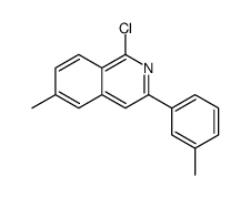 1-chloro-6-methyl-3-(3-methylphenyl)isoquinoline结构式