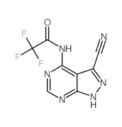 N-(7-cyano-2,4,8,9-tetrazabicyclo[4.3.0]nona-2,4,6,9-tetraen-5-yl)-2,2,2-trifluoro-acetamide Structure