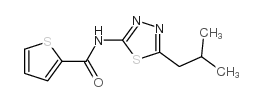 2-Thiophenecarboxamide, N-[5-(2-methylpropyl)-1,3,4-thiadiazol-2-yl]-结构式