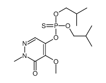 5-[bis(2-methylpropoxy)phosphinothioyloxy]-4-methoxy-2-methylpyridazin-3-one结构式