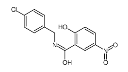 N-[(4-chlorophenyl)methyl]-2-hydroxy-5-nitrobenzamide结构式