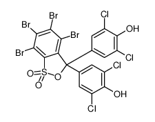 4,4'-(4,5,6,7-tetrabromo-3H-2,1-benzoxathiol-3-ylidene)bis[2,6-dichlorophenol] S,S-dioxide结构式