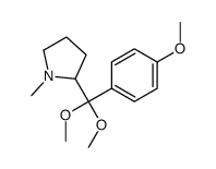 2-[dimethoxy-(4-methoxyphenyl)methyl]-1-methylpyrrolidine结构式