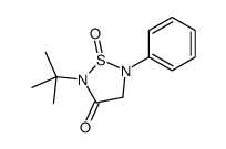 2-tert-butyl-1-oxo-5-phenyl-1,2,5-thiadiazolidin-3-one结构式