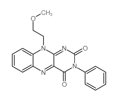 Benzo[g]pteridine-2,4(3H,10H)-dione, 10-(2-methoxyethyl)-3-phenyl-结构式