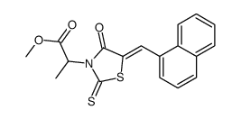 methyl 2-[5-(naphthalen-1-ylmethylidene)-4-oxo-2-sulfanylidene-1,3-thiazolidin-3-yl]propanoate结构式