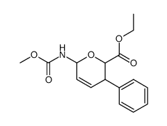 6-Methoxycarbonylamino-3-phenyl-3,6-dihydro-2H-pyran-2-carboxylic acid ethyl ester结构式