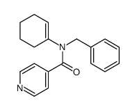 N-benzyl-N-(cyclohexen-1-yl)pyridine-4-carboxamide结构式