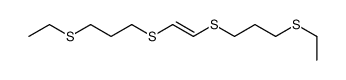 1-ethylsulfanyl-3-[2-(3-ethylsulfanylpropylsulfanyl)ethenylsulfanyl]propane Structure