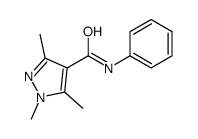 1,3,5-trimethyl-N-phenylpyrazole-4-carboxamide结构式