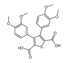 3,4-bis(3,4-dimethoxyphenyl)thiophene-2,5-dicarboxylic acid Structure