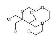 2,2,3,3-tetrakis(chloromethyl)-1,4,7,10-tetraoxacyclododecane结构式
