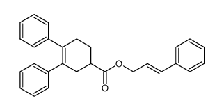 3,4-Diphenyl-cyclohex-3-enecarboxylic acid (E)-3-phenyl-allyl ester结构式