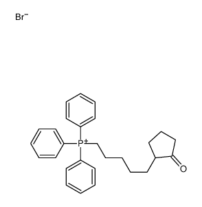 5-(2-oxocyclopentyl)pentyl-triphenylphosphanium,bromide Structure