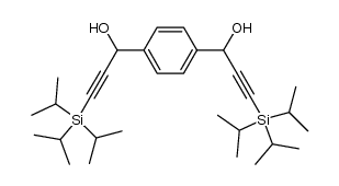 1,4-bis(1-hydroxy-3-triisopropylsilyl-2-propynyl)benzene结构式