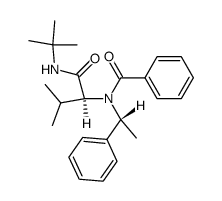 N-Benzoyl-N-(S)-α-phenaethyl-(R)-valin-tert-butylamid Structure