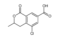 5-chloro-3-methyl-1-oxo-3,4-dihydroisochromene-7-carboxylic acid结构式