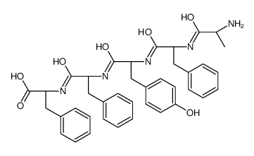 (2R)-2-[[(2R)-2-[[(2R)-2-[[(2R)-2-[[(2R)-2-aminopropanoyl]amino]-3-phenylpropanoyl]amino]-3-(4-hydroxyphenyl)propanoyl]amino]-3-phenylpropanoyl]amino]-3-phenylpropanoic acid Structure