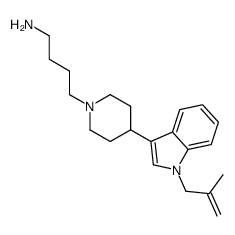 4-[4-[1-(2-methylprop-2-enyl)indol-3-yl]piperidin-1-yl]butan-1-amine结构式