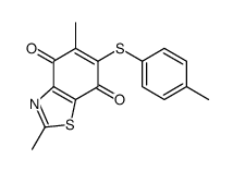 2,5-dimethyl-6-(4-methylphenyl)sulfanyl-1,3-benzothiazole-4,7-dione结构式