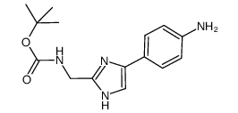 tert-butyl [4-(4-aminophenyl)-1H-imidazol-2-yl]methylcarbamate Structure