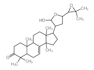 Lanost-7-en-3-one, 21,23:24,25-diepoxy-21-hydroxy-, (13alpha,14beta,17alpha,20S,21R,23R,24R)-结构式