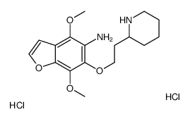 [4,7-dimethoxy-6-(2-piperidin-1-ium-2-ylethoxy)-1-benzofuran-5-yl]azanium,dichloride结构式