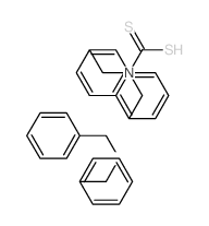Carbamodithioic acid, bis(phenylmethyl)-, compd. with N-(phenylmethyl)benzenemethanamine (1:1)结构式