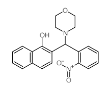 2-[morpholin-4-yl-(2-nitrophenyl)methyl]naphthalen-1-ol结构式