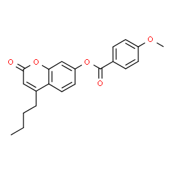 (4-butyl-2-oxochromen-7-yl) 4-methoxybenzoate结构式