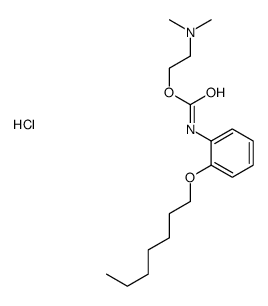 2-[(2-heptoxyphenyl)carbamoyloxy]ethyl-dimethylazanium,chloride Structure