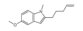 5-methoxy-1-methyl-2-pent-4-enylindole Structure