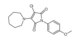 3-(azepan-1-yl)-4-chloro-1-(4-methoxyphenyl)pyrrole-2,5-dione结构式