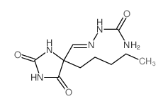 Hydrazinecarboxamide,2-[(2,5-dioxo-4-pentyl-4-imidazolidinyl)methylene]- Structure