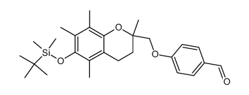 4-((6-((tert-butyldimethylsilyl)oxy)-2,5,7,8-tetramethylchroman-2-yl)methoxy)benzaldehyde结构式