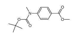 methyl 4-(tert-butoxycarbonyl(methyl)amino)benzoate结构式