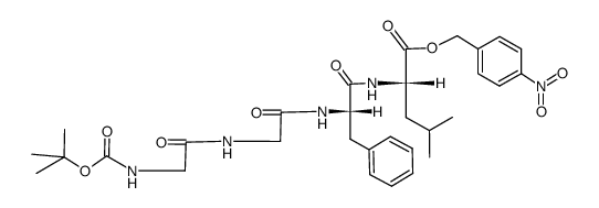 4-nitrobenzyl ester of N-t-butyloxycarbonylglycylglycyl-L-phenylalanyl-L-leucine Structure