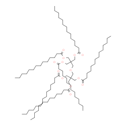 2-[[3-[(1-Oxotetradecyl)oxyl]-2,2-bis[[(1-oxotetradecyl)oxy]methyl]propoxy]methyl]-2-[[(1-oxotetradecyl)oxy]methyl]-1,3-propanediyl tetradecanoate结构式