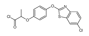 2-[4-[(6-chloro-1,3-benzothiazol-2-yl)oxy]phenoxy]propanoyl chloride结构式