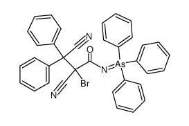 2-bromo-2,3-dicyano-3,3-diphenyl-N-(triphenyl-l5-arsanylidene)propanamide Structure