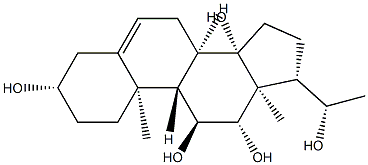 (14S,20S)-Pregn-5-ene-3β,11α,12β,14,20-pentol结构式