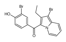 (1-bromo-2-ethylindolizin-3-yl)-(3-bromo-4-hydroxyphenyl)methanone结构式